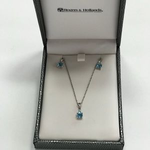 Rogers & Hollands Aquamarine Necklace/Earring Set
